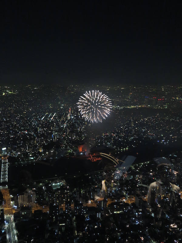 Sumida River Fireworks Festival from Skytree | The Expat's Guide to Japan